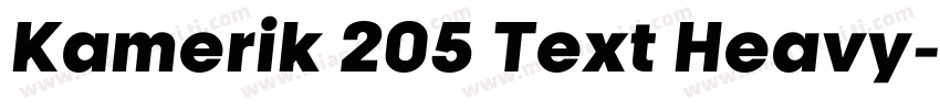 Kamerik 205 Text Heavy字体转换
